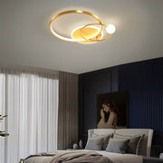 Modern Geometric LED Flush Mount Ceiling Light - 3 Rings