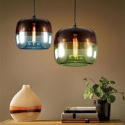 Stained Glass Globe Pendant Light Artistic Multicolor Dining Fixture