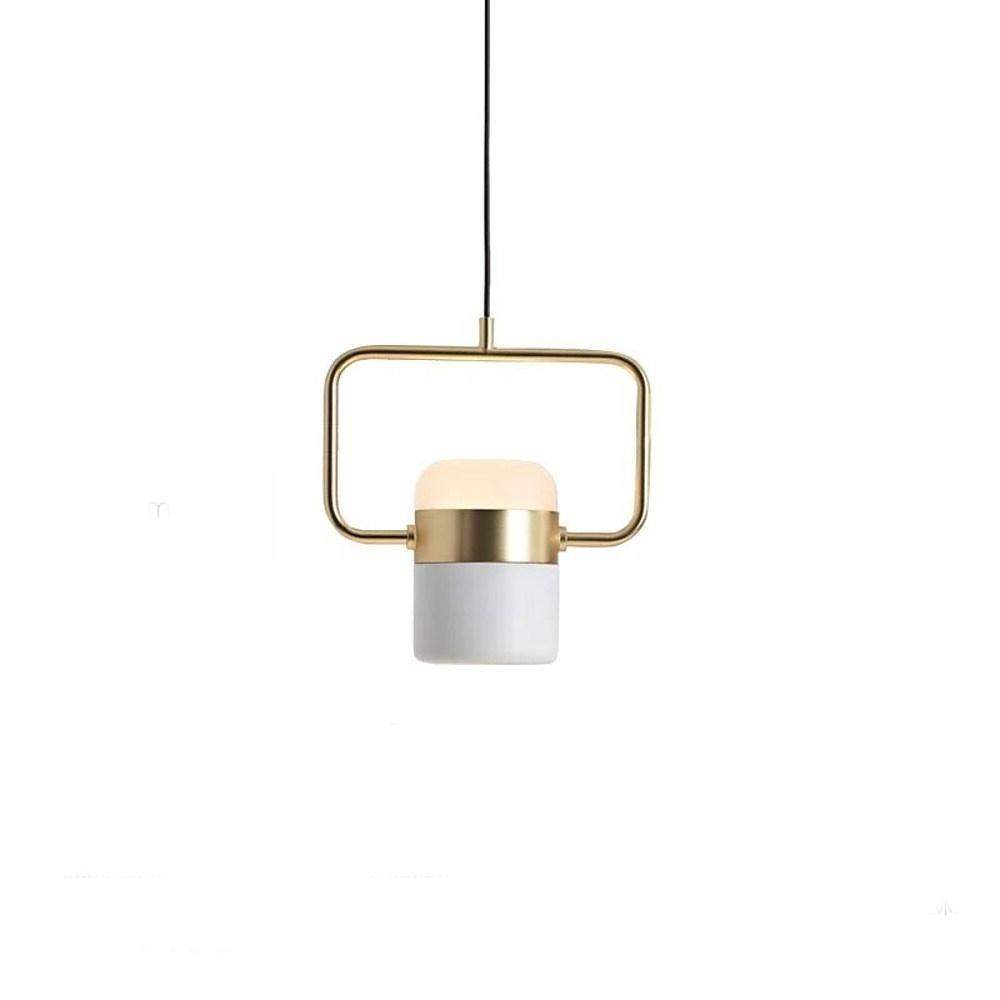 Modern Microphone Pendant Light with Integrated LED - Black & White
