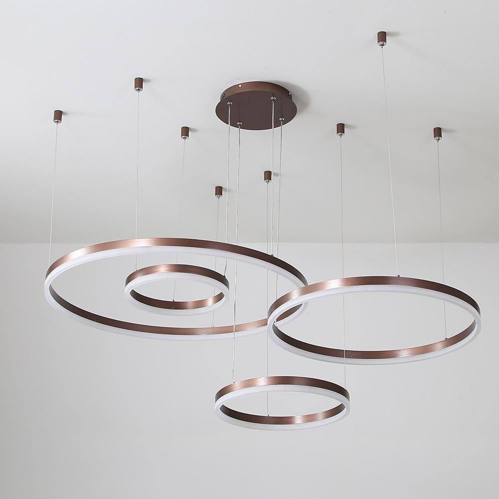 Modern Circle Aluminum Chandelier with Adjustable LED Light
