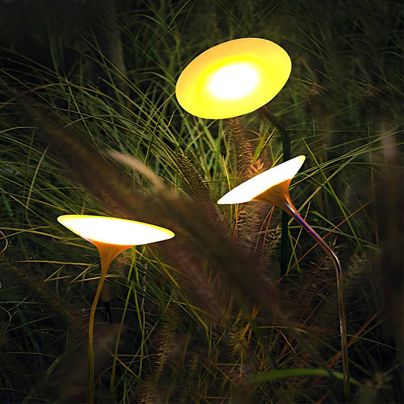 Modern Mushroom Solar Lawn Light with Adjustable Stem