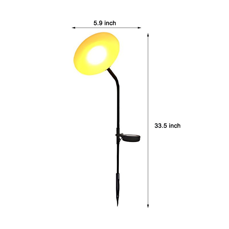 Modern Mushroom Solar Lawn Light with Adjustable Stem