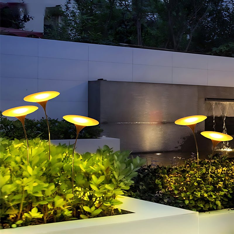 Modern Mushroom Solar Lawn Light with Adjustable Stem