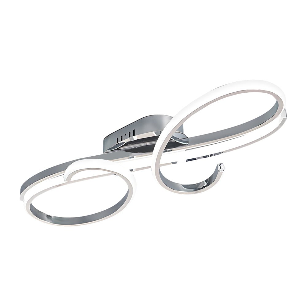 Modern Musical Note LED Ceiling Light - Aluminum Semi Flush Mount