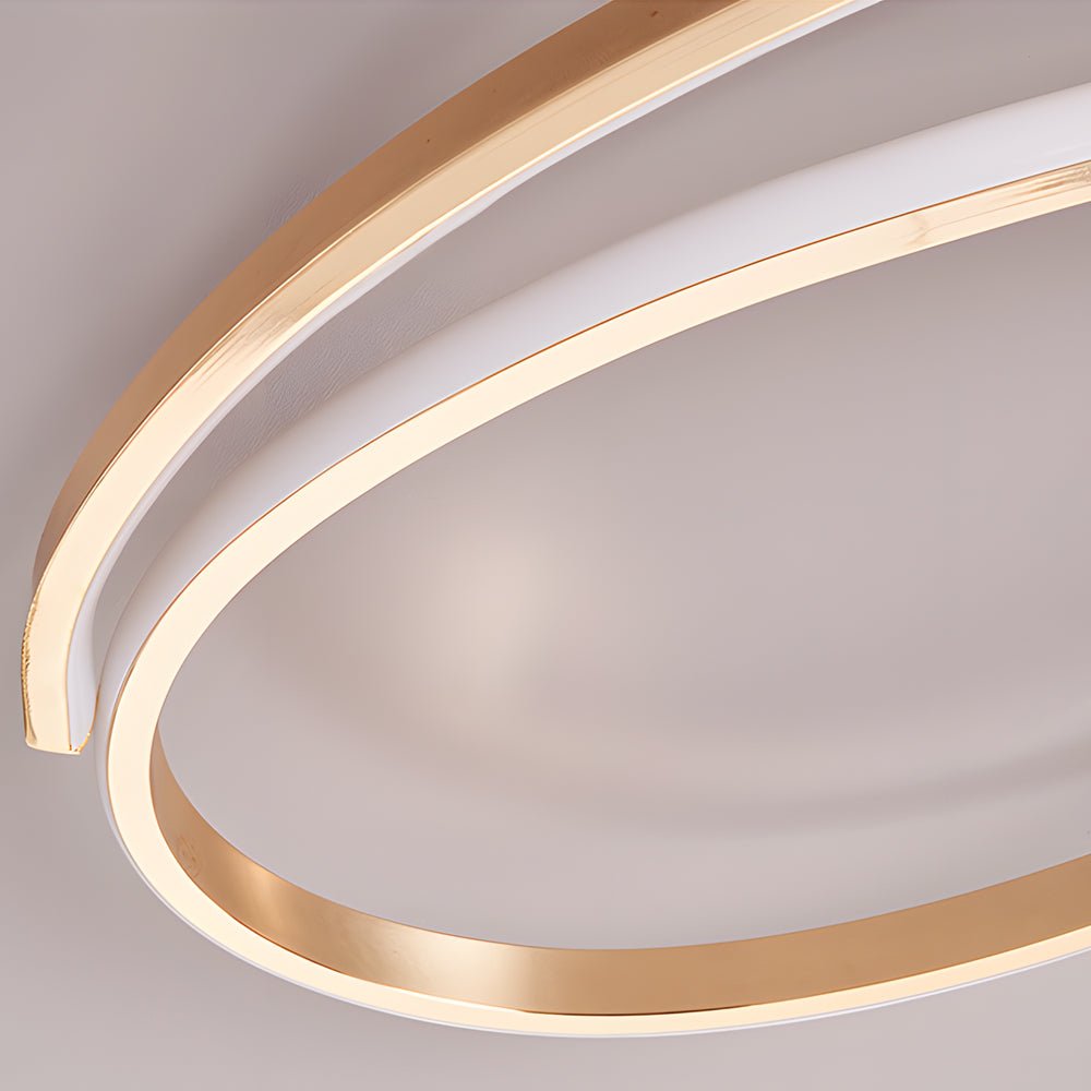 Modern Musical Note LED Ceiling Light - Aluminum Semi Flush Mount
