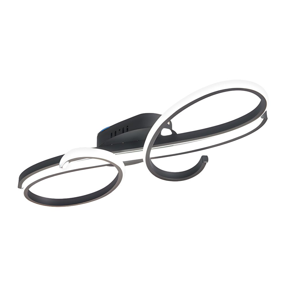 Modern Musical Note LED Ceiling Light - Aluminum Semi Flush Mount