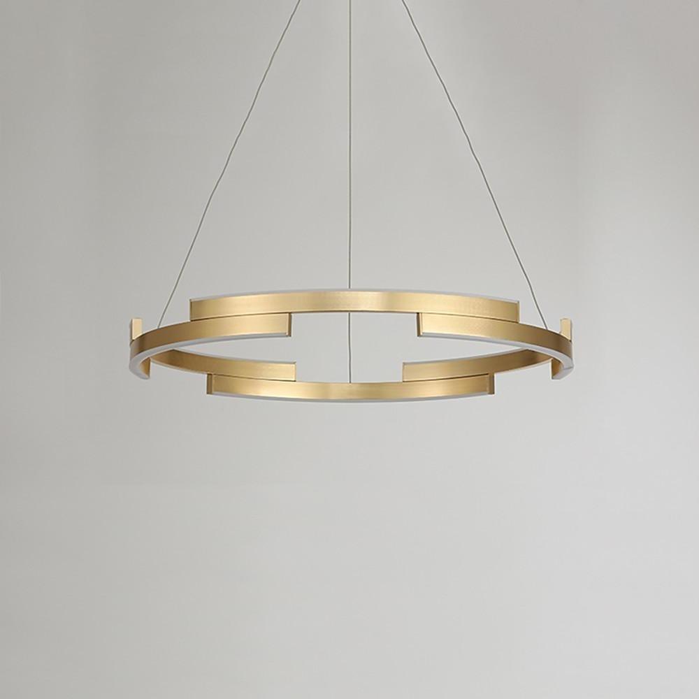 Modern Geometric Circle Pendant Light – Metal LED Chandelier
