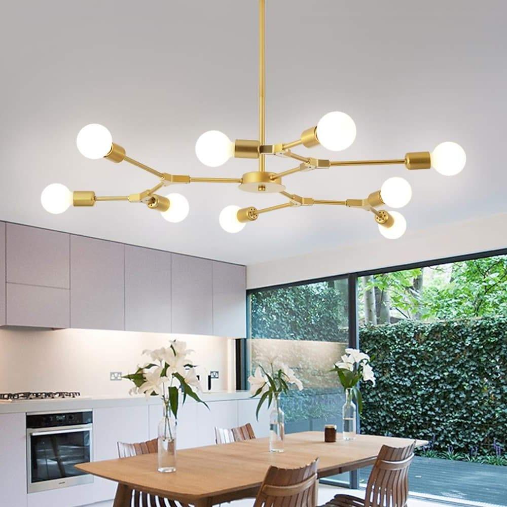 9-Light Sputnik Chandelier | Modern Metal Pendant Light