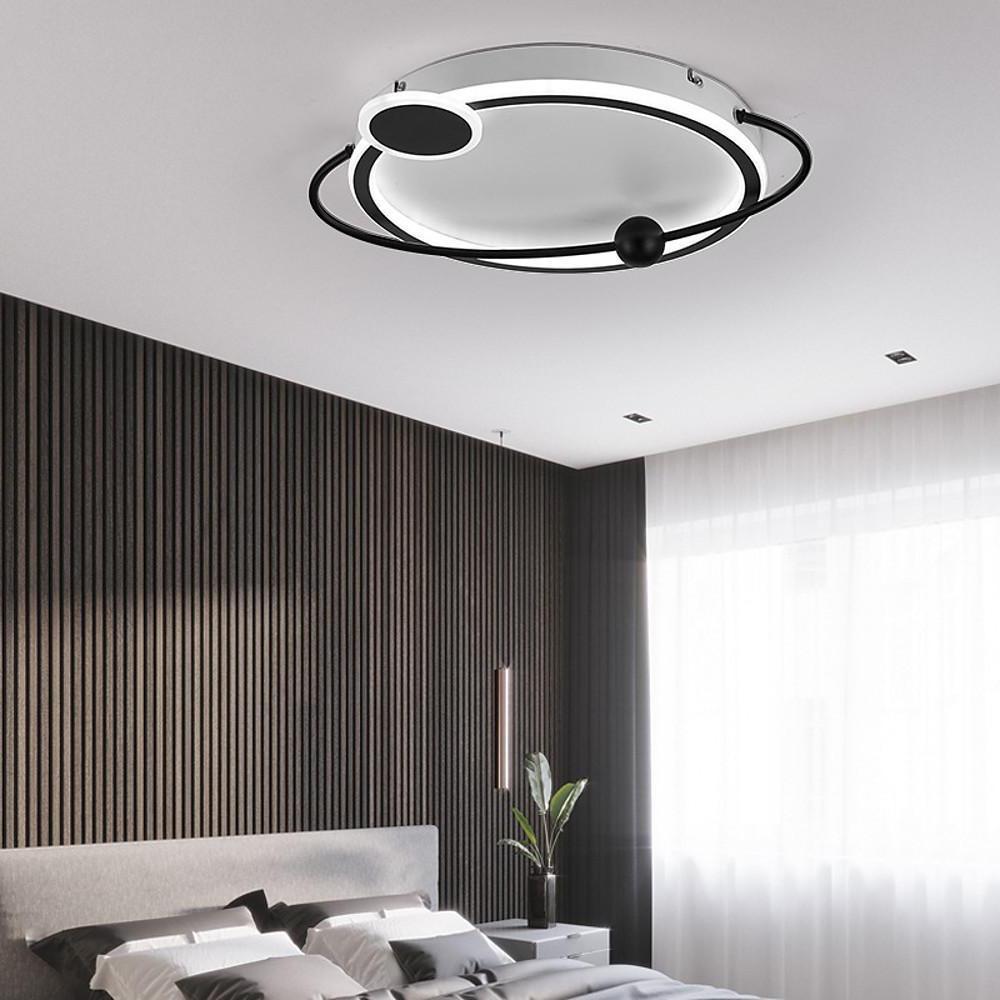 Oval LED Flush Mount Ceiling Light - Modern Geometric Metal Fixture