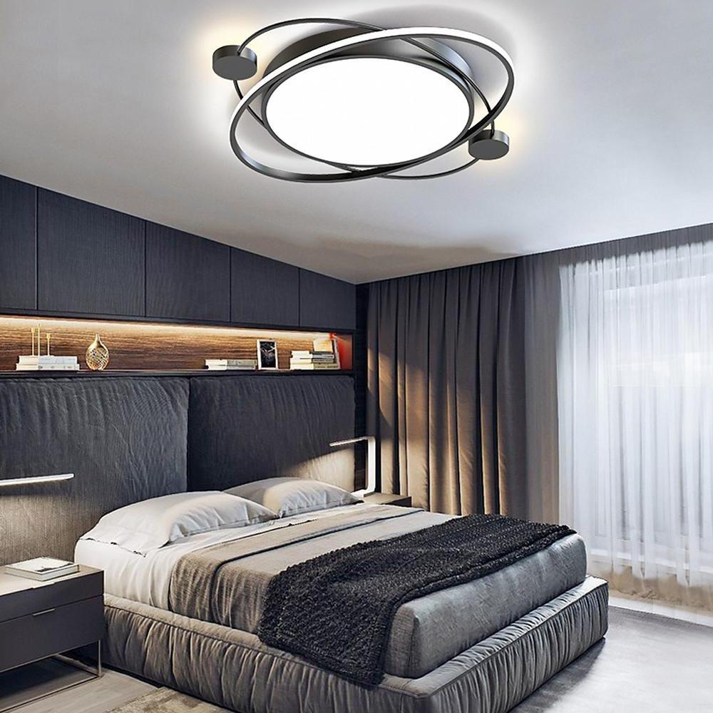 Geometric Circle LED Flush Mount Ceiling Light with Remote Control