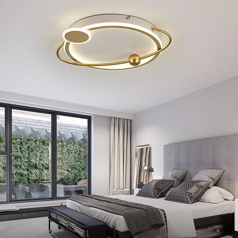 Oval LED Flush Mount Ceiling Light - Modern Geometric Metal Fixture