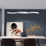 Dual Wave Modern Pendant Light Metal PVC 2-Light Chandelier