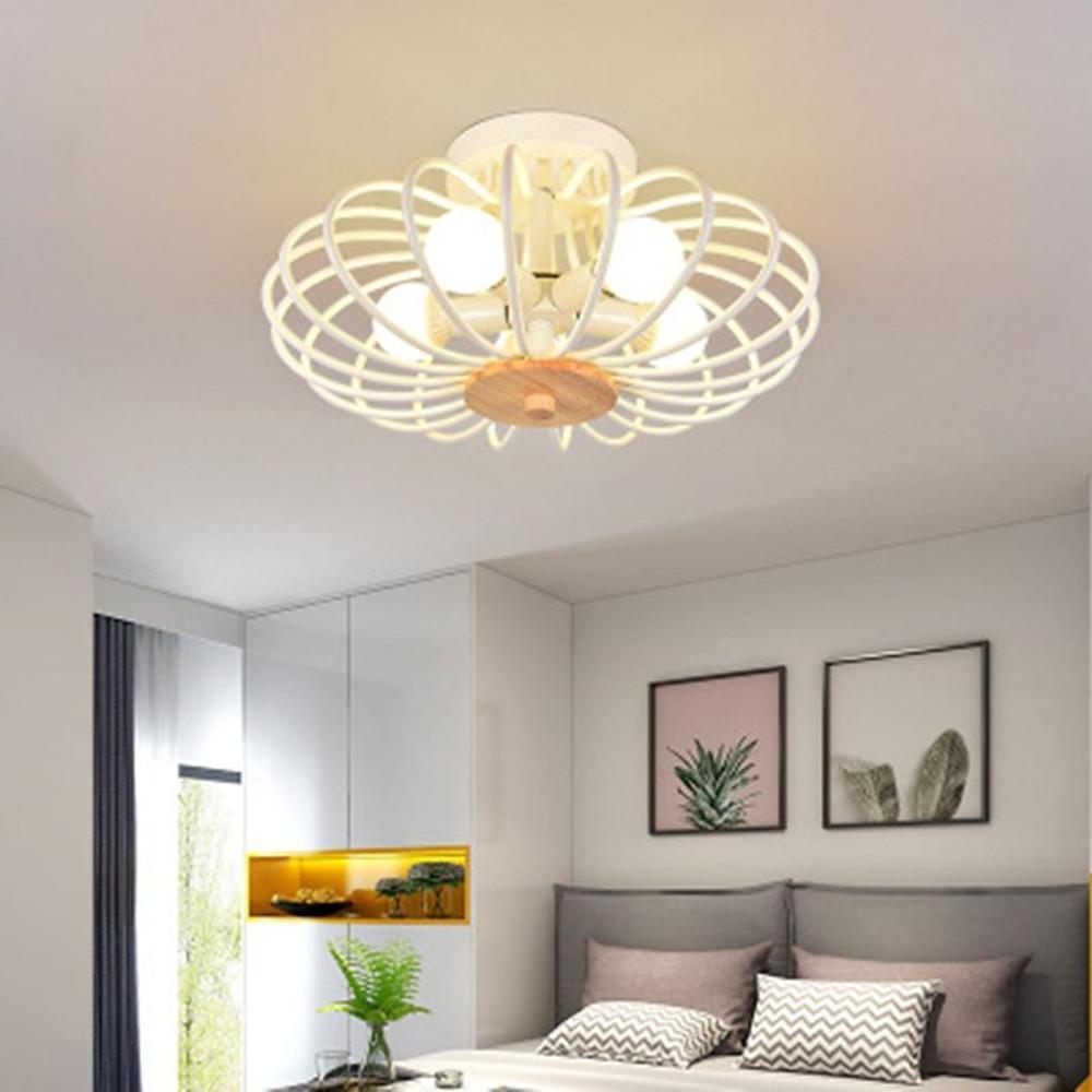 Modern Metal Globe Flush Mount Ceiling Light – 3 or 4 Lights