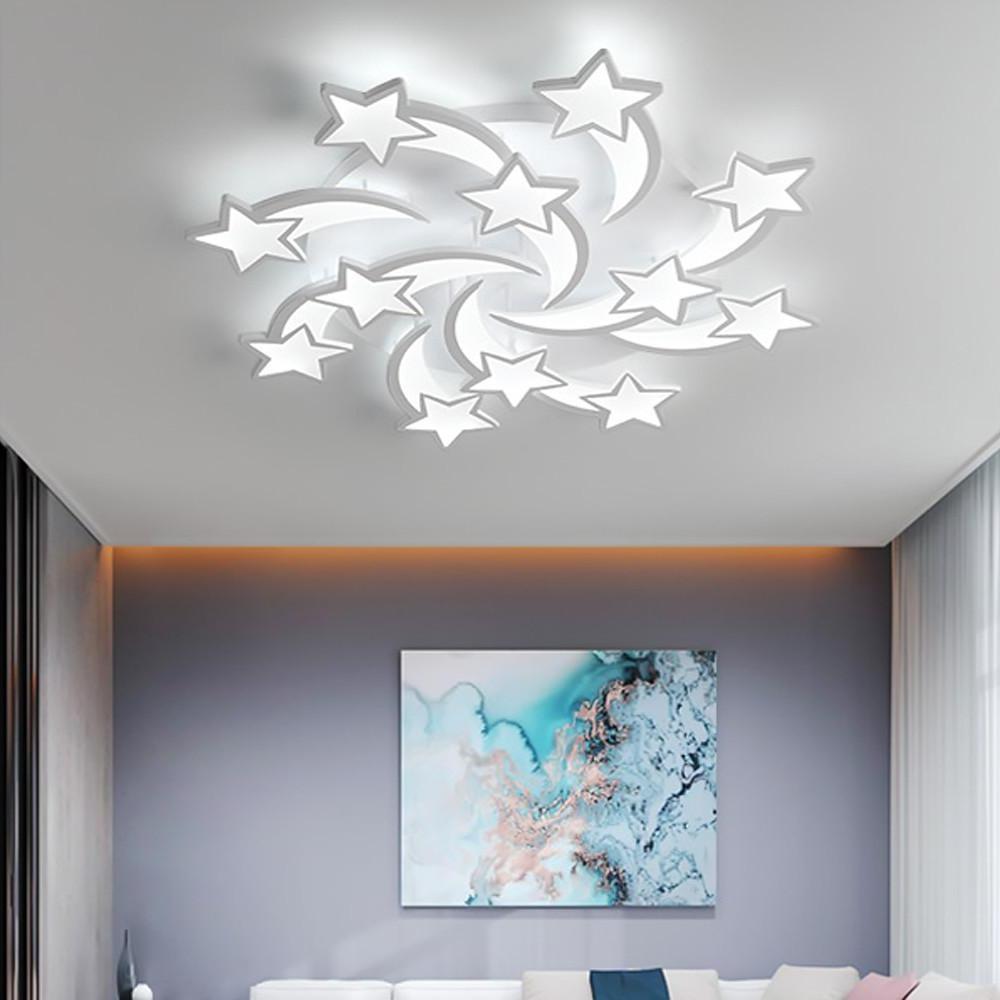 Shooting Stars Flush Mount Ceiling Light - LED Dimmable White