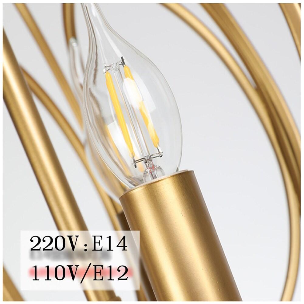 3-Light Brass Globe Cage Chandelier - Modern Orb Pendant Light