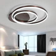 Modern Geometric Flush Mount LED Ceiling Light with Dimmable Remote
