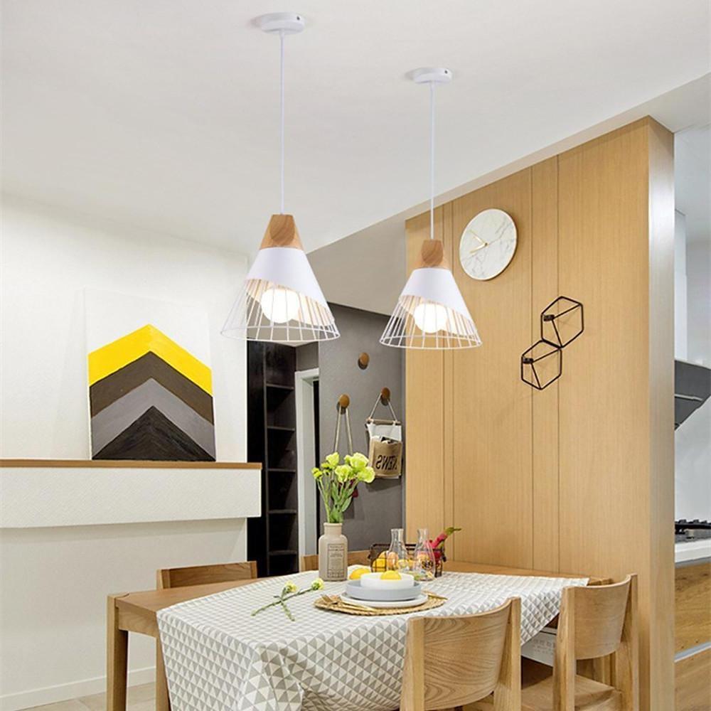 Modern Metal Cone Pendant Light – Nordic Industrial Hanging Fixture