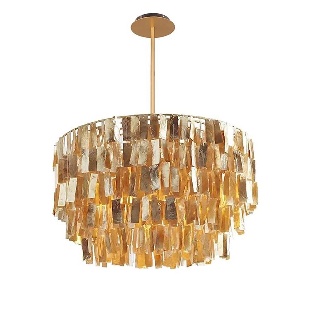 Shell Cascade Chandelier - Modern Tiered Pendant Light