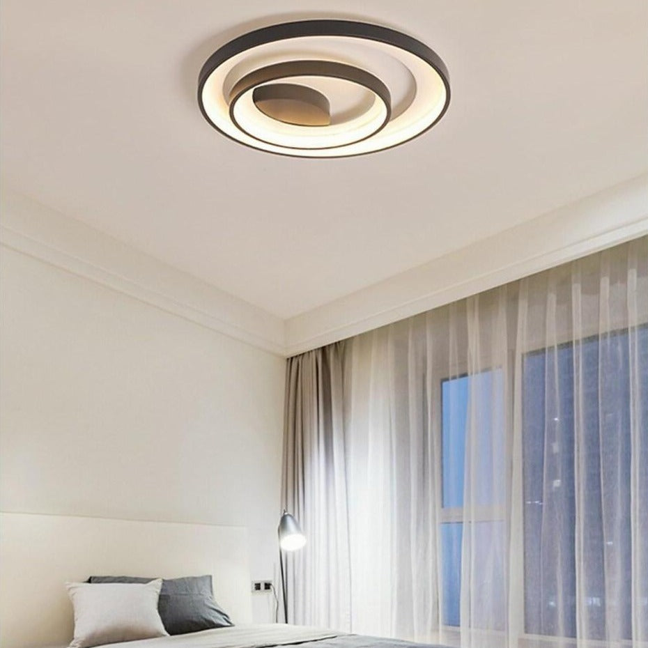 2-Ring Modern Semi-Flush Mount LED Ceiling Light