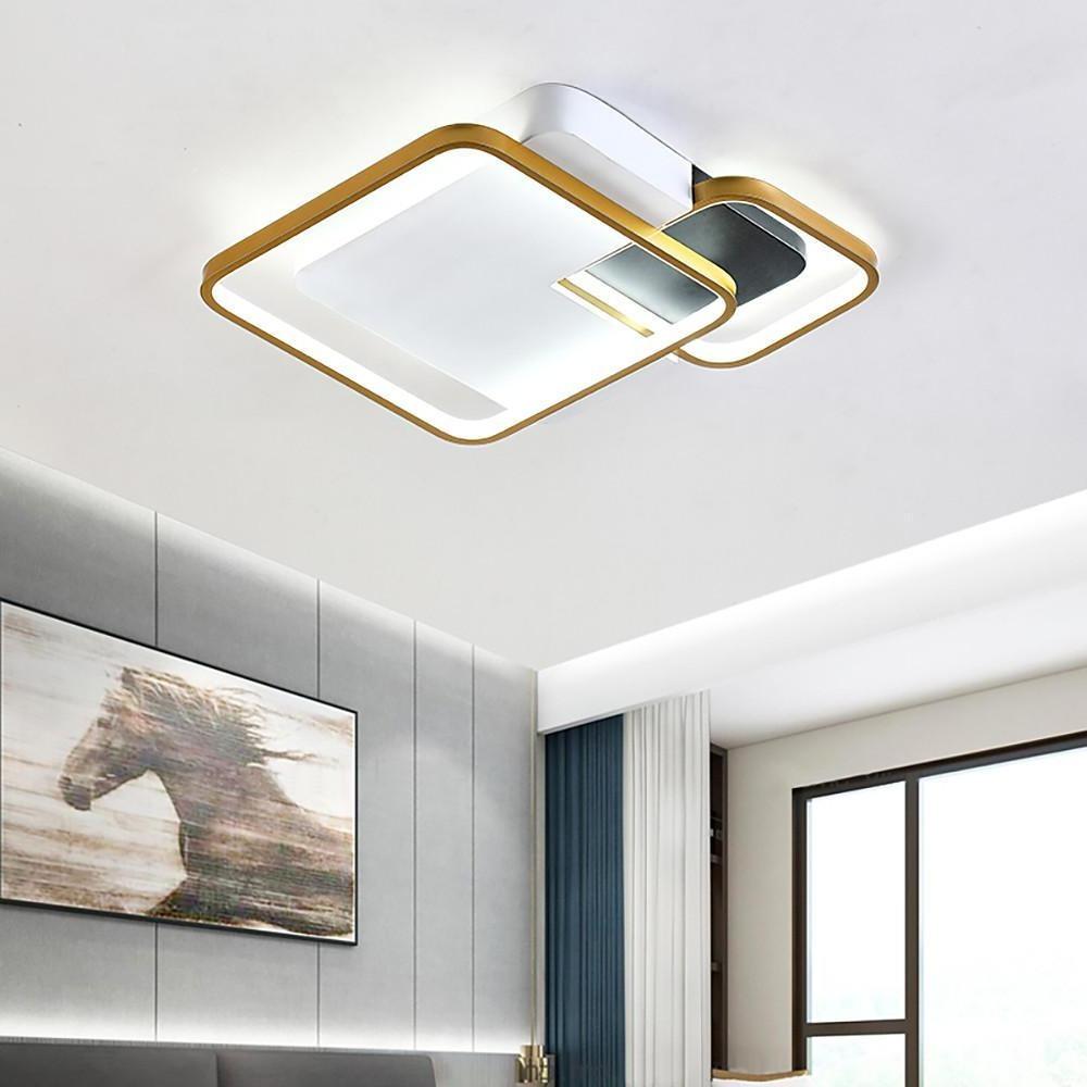 Nordic Geometric LED Flush Mount Ceiling Light - Metal & Acrylic