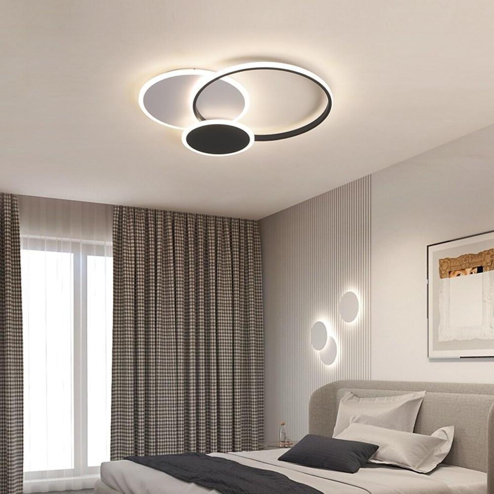 3 Circle LED Flush Mount Ceiling Light - Modern Nordic Design