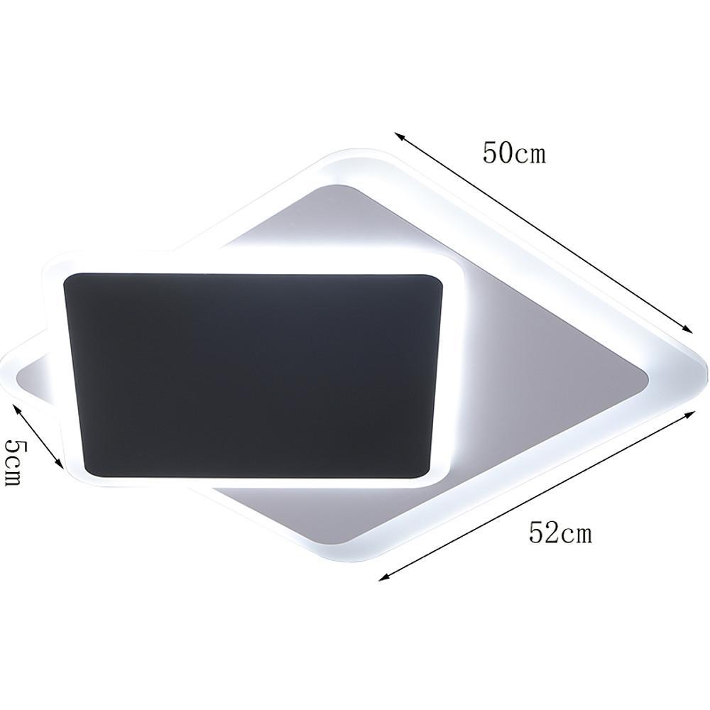 Modern Double Square LED Flush Mount Ceiling Light - Minimalist