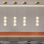 Nordic Globe Pendant Light | Acrylic & Copper Geometric Ceiling