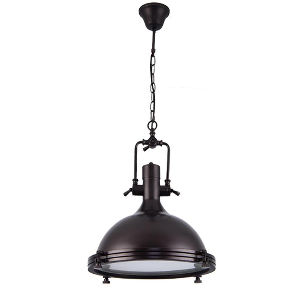 Industrial Lantern Metal Pendant Light with Adjustable Chain