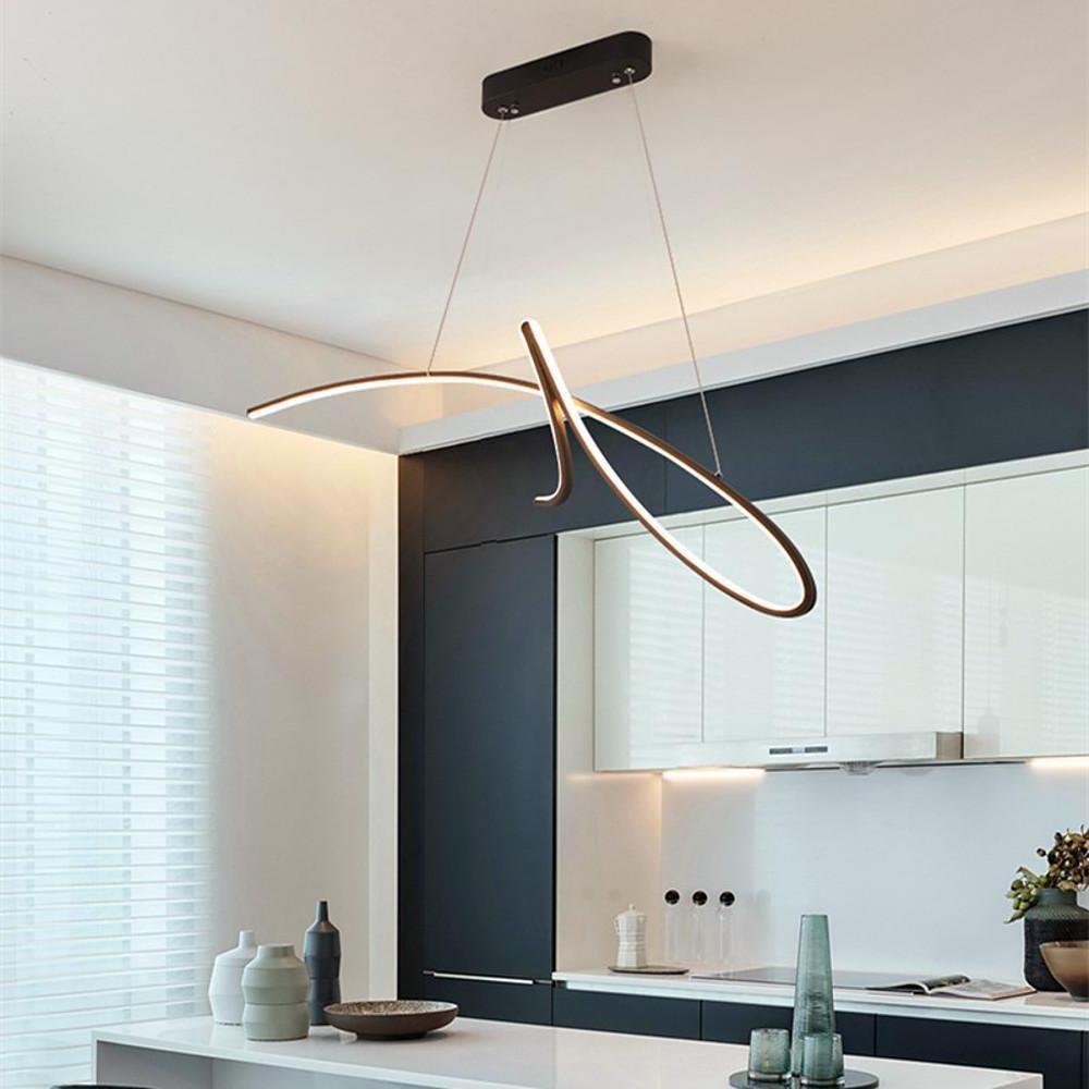 Abstract Wave Aluminum Pendant Light | Modern Artistic Ceiling Fixture