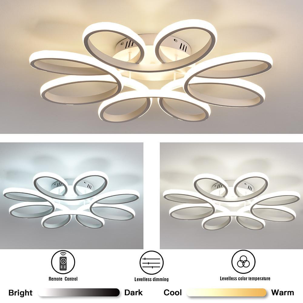 Flower Shaped Dimmable LED Ceiling Light Modern Flush Mount
