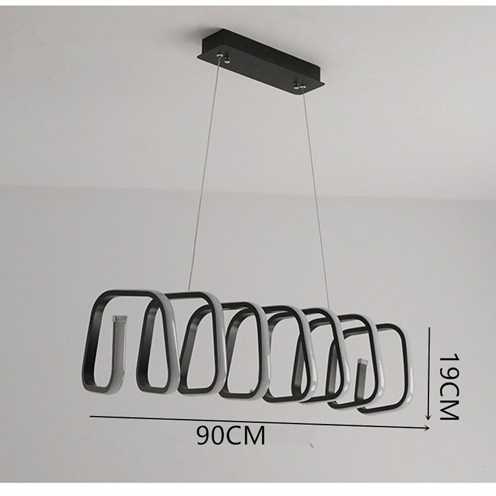 Modern Triangular LED Pendant Light - Acrylic Wave Design
