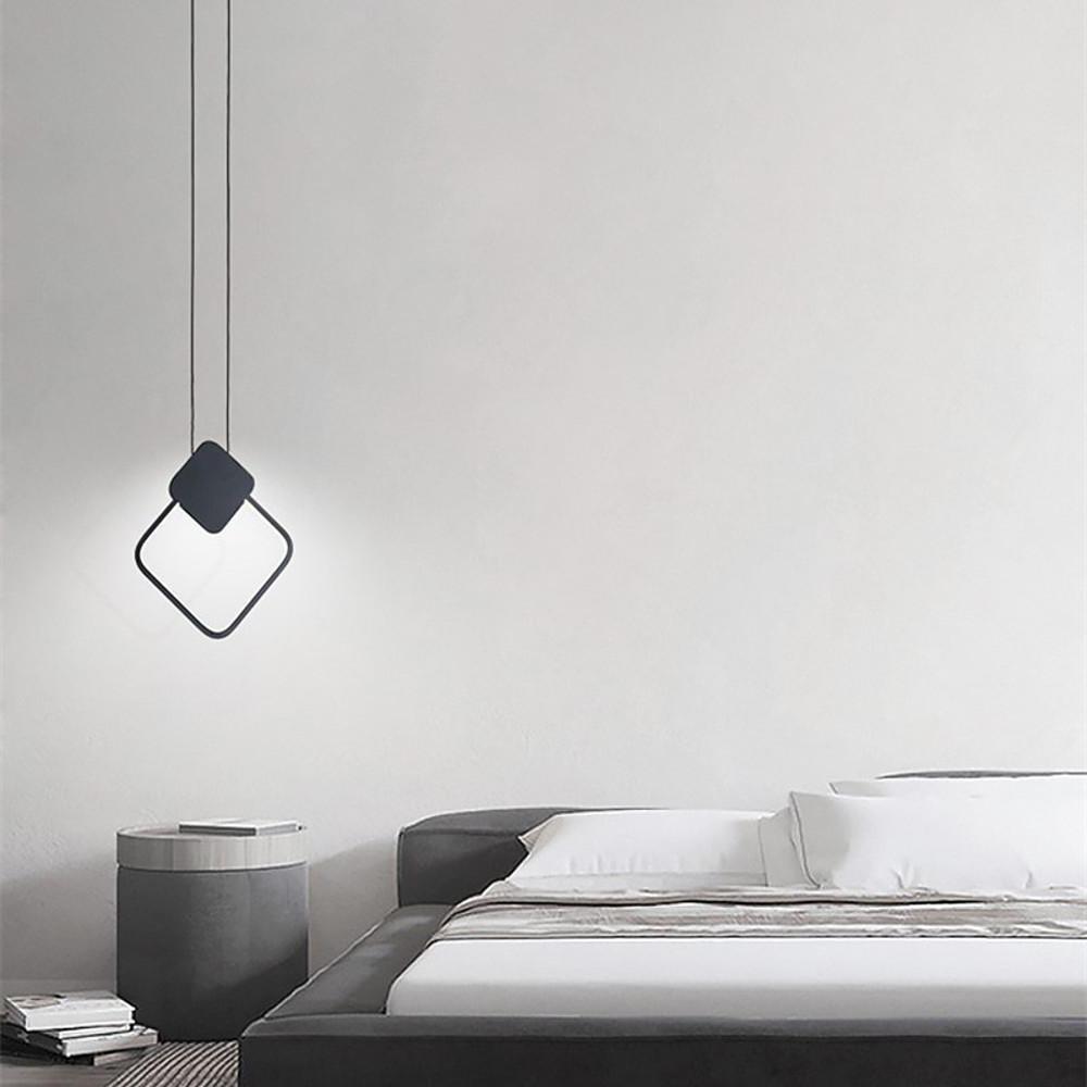 Geometric Dimmable LED Pendant Light – Modern Aluminum Hanging Lamp