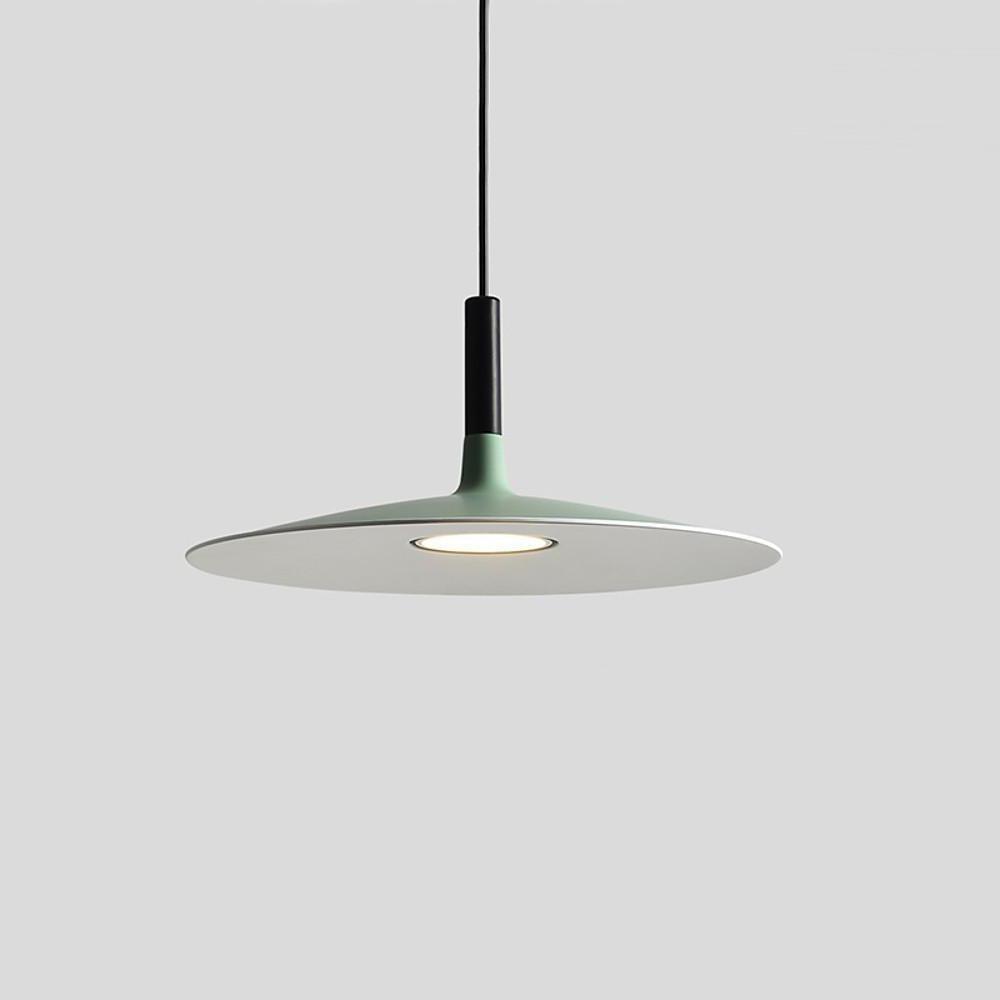 Modern Nordic Pendant Light Slim Metal Circular Ceiling Fixture
