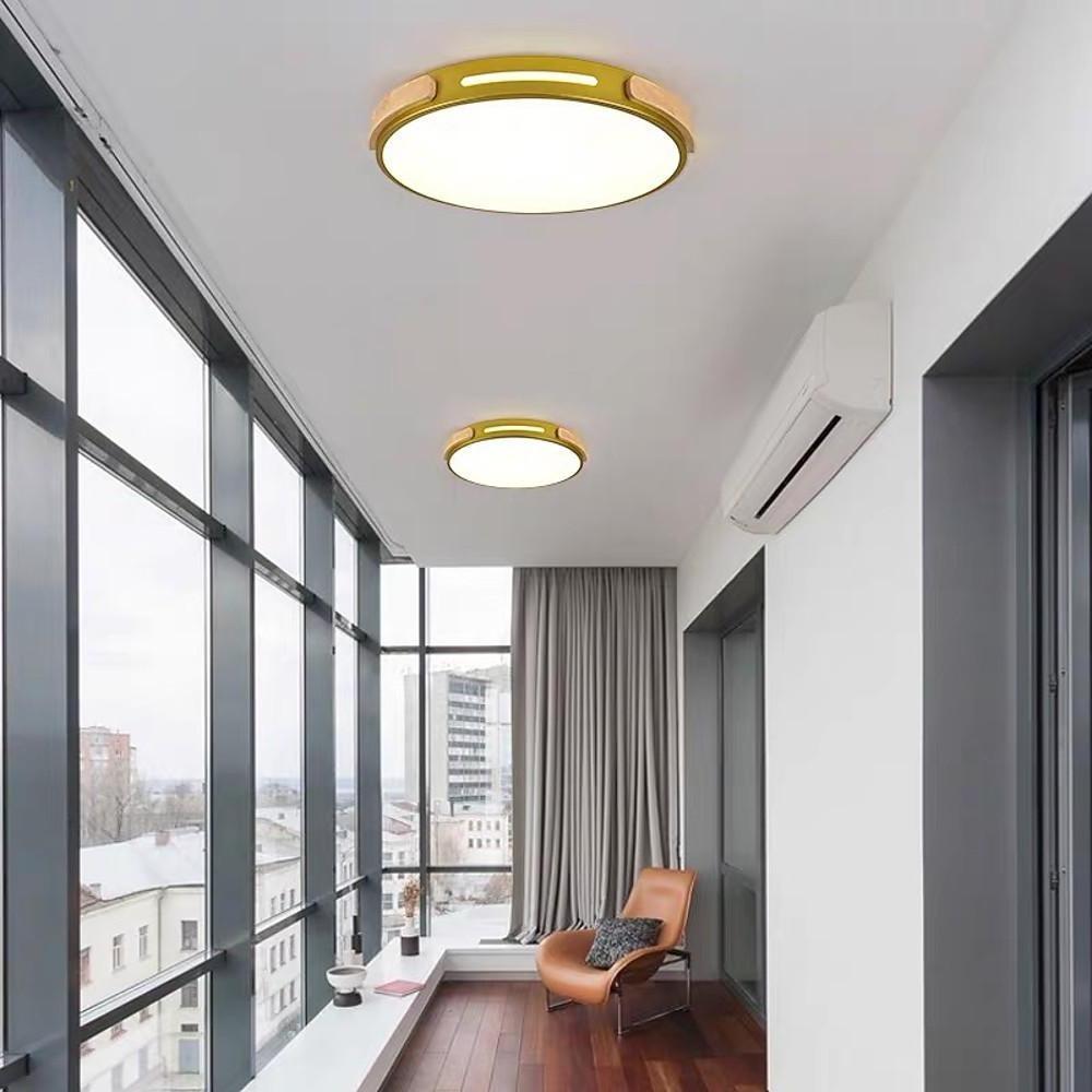 Modern Round LED Flush Mount Ceiling Light with Acrylic Shade