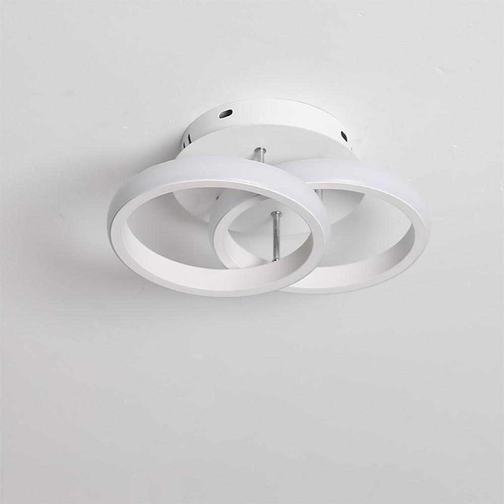 Modern Dual Circle LED Flush Mount Metal Ceiling Light