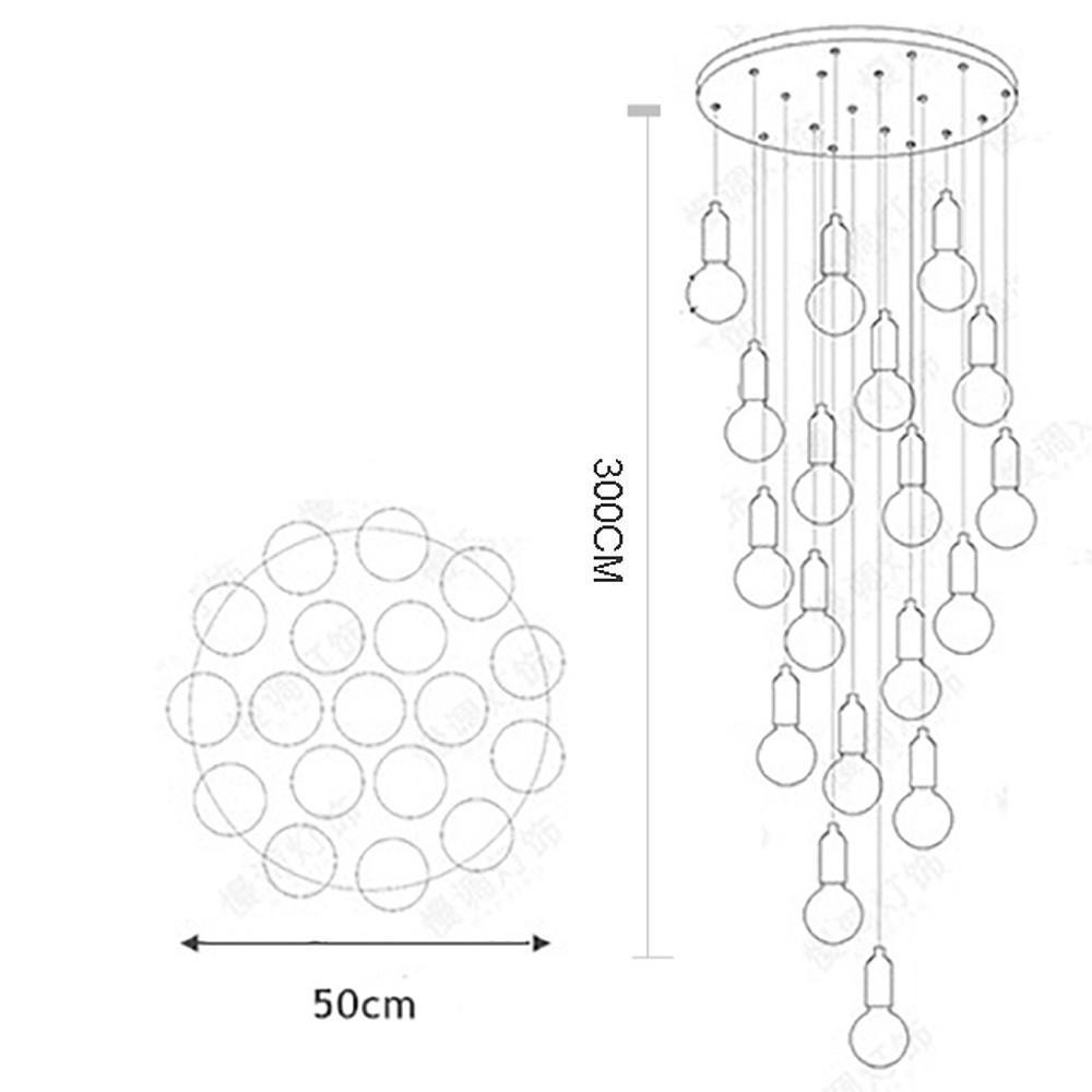 Modern Acrylic Bubble Globe LED Pendant Light Cluster Island Lamp