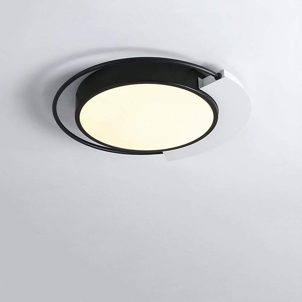 Modern Circular LED Flush Mount Ceiling Light – Aluminum Finish