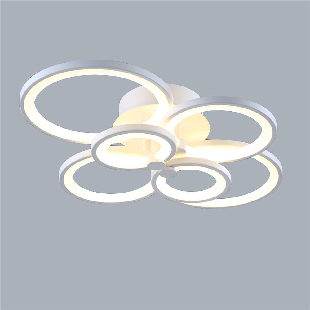 Multi-Circle Dimmable LED Semi-Flush Mount Ceiling Light