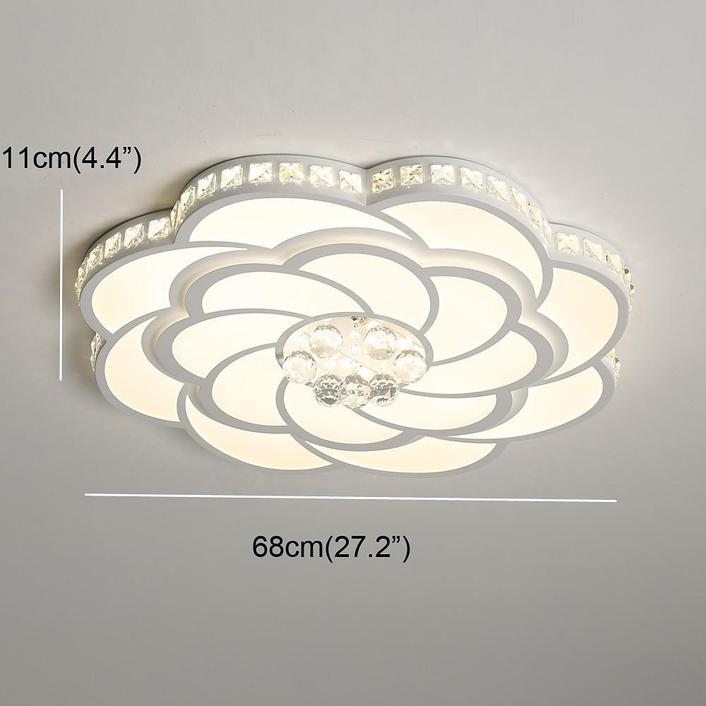 Flower Swirl Metal LED Flush Mount Ceiling Light