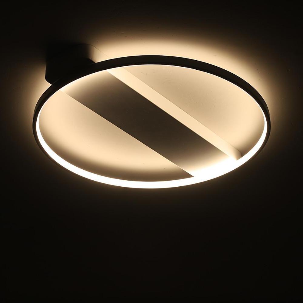 Modern LED Flush Mount Ceiling Light - Circle Rectangle Design