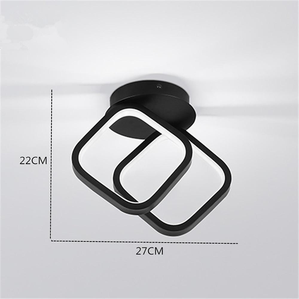 2 Ring Flush Mount Ceiling Light Minimalist LED Aluminum