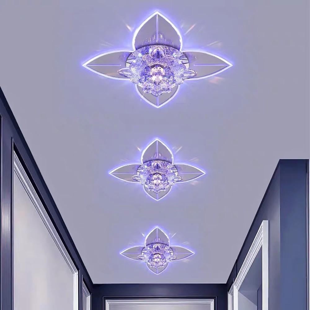 Star Crystal Flush Mount LED Ceiling Light - Multi Color Modern
