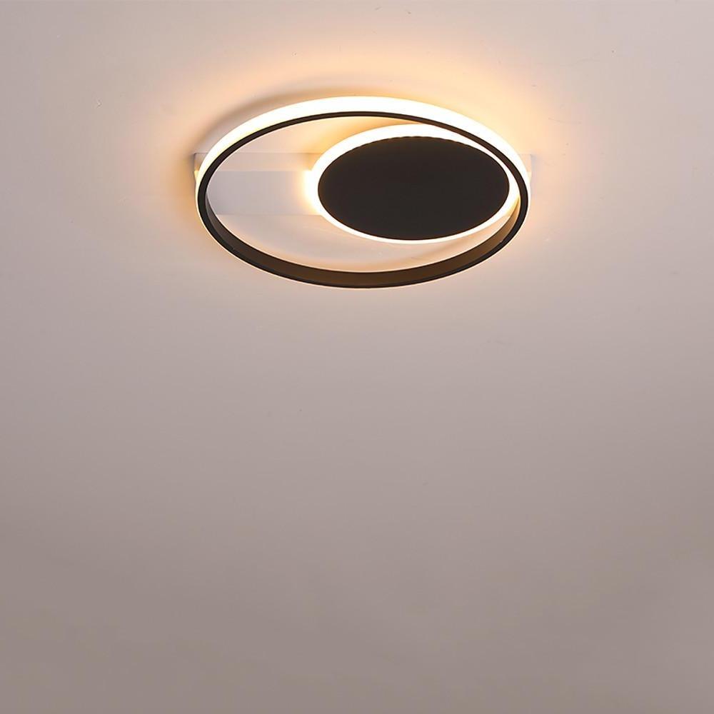 Dual Circle LED Flush Mount Ceiling Light – Modern Ambient Lighting