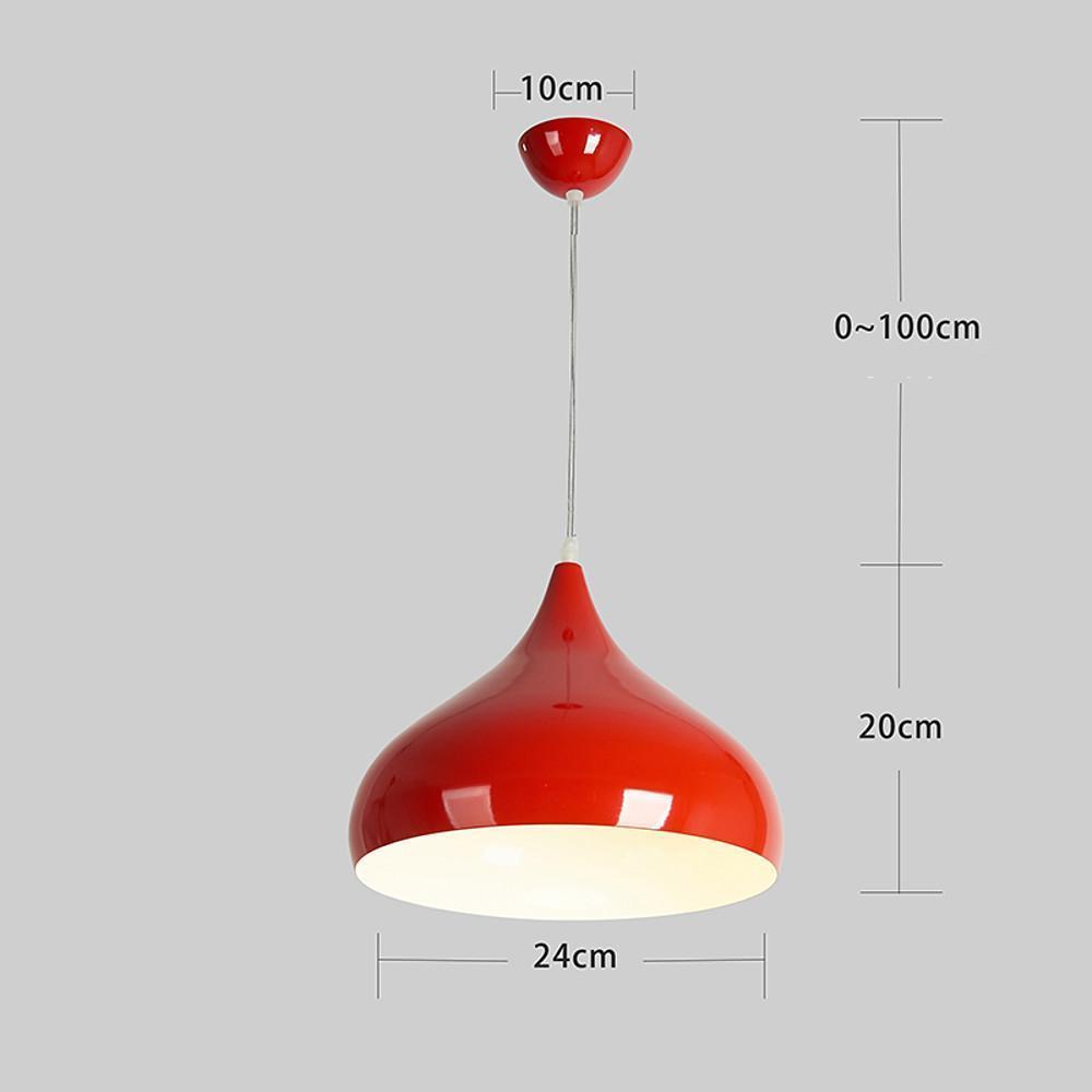 9-Inch Metal Dome Pendant Light - Modern Downlight Fixture