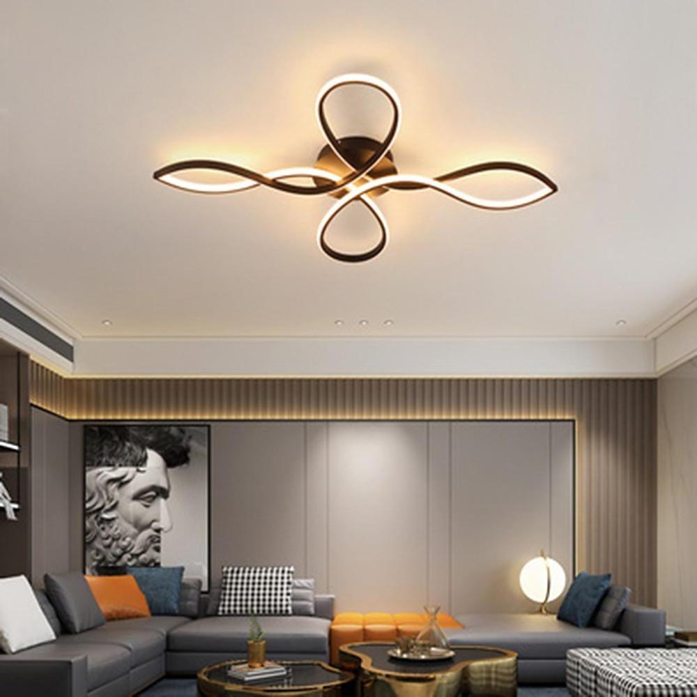 Wave Flower Dimmable LED Ceiling Light Flush Mount Aluminum