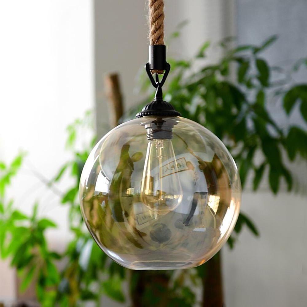 Electroplated Glass Globe Pendant Light Modern Nordic Design