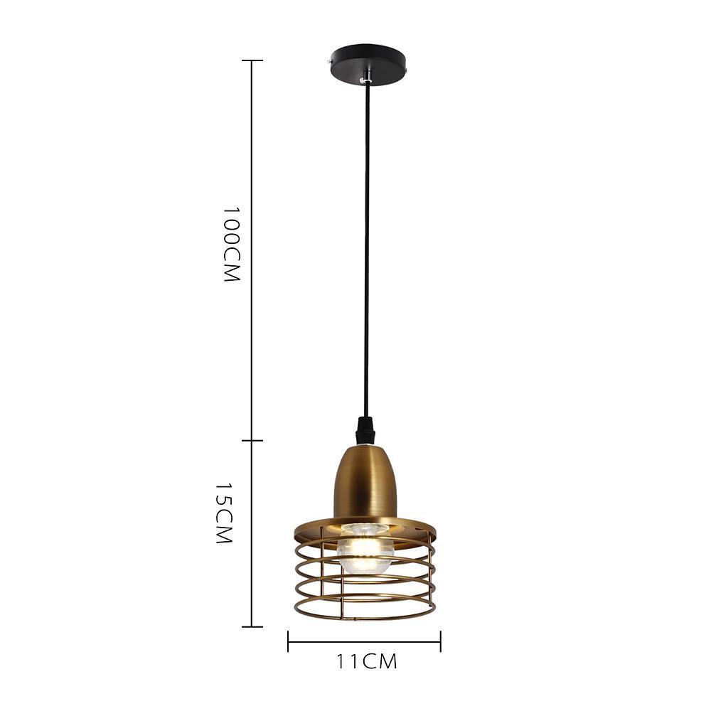 Modern Metal Pendant Light with Crystal Glass Shade