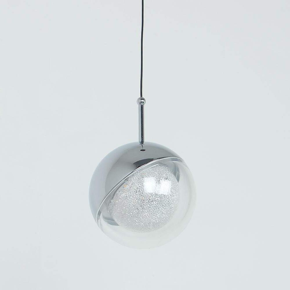 Modern Globe Cluster Pendant Light 6-Light Metal Acrylic Chandelier