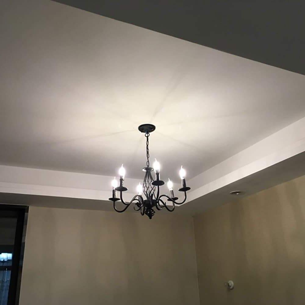 6-Light Candle Pendant Chandelier Modern Metal Fixture