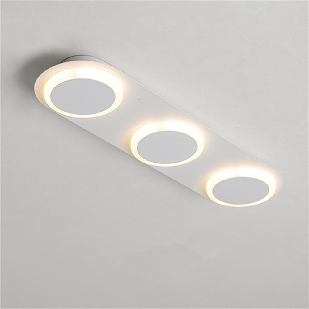 Modern Geometric Linear Flush Mount Ceiling Light - Metal & Acrylic